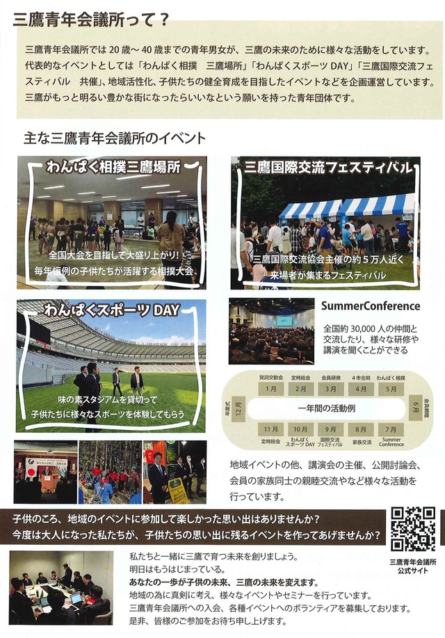 三鷹青年会議所ちらし裏