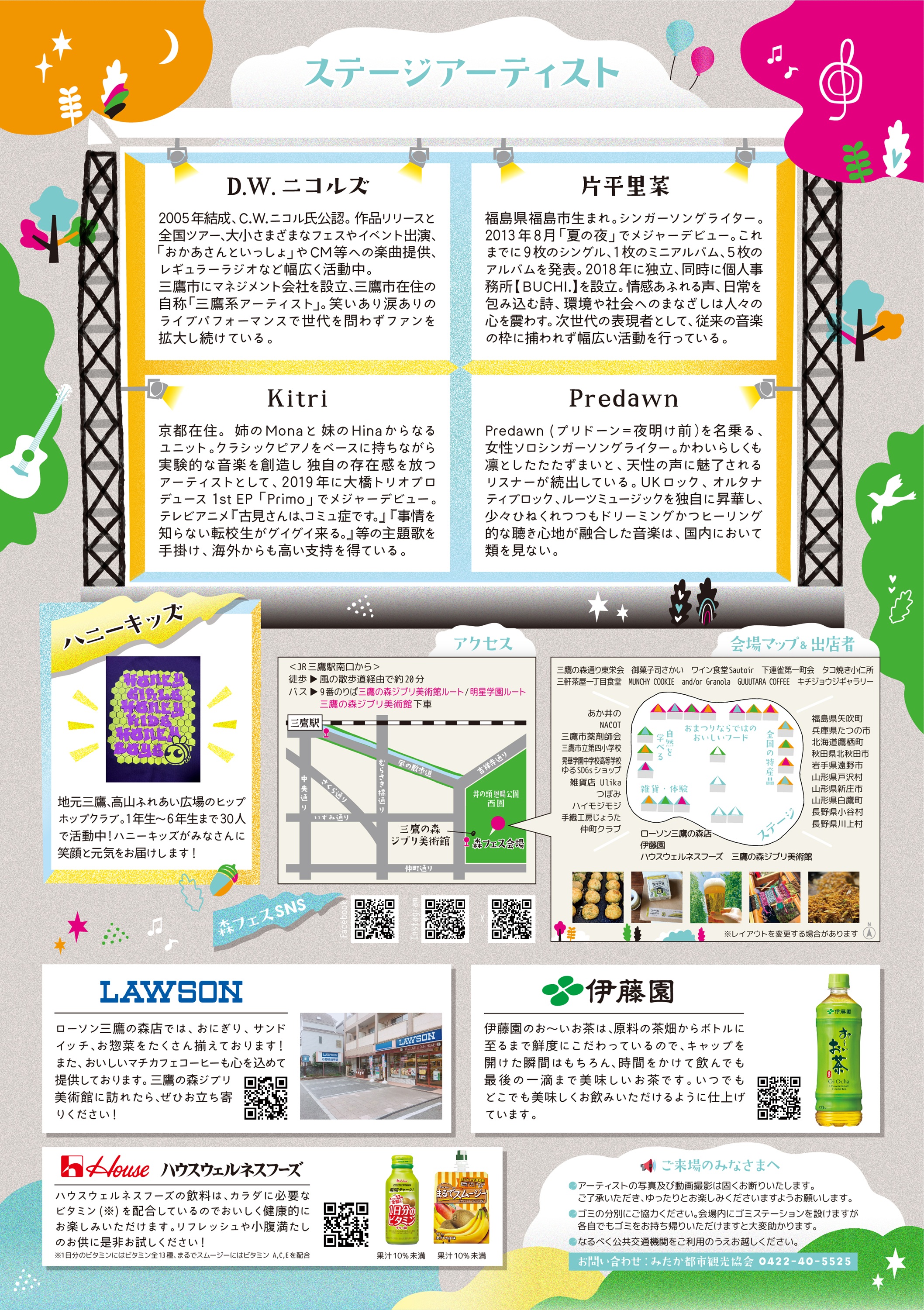 三鷹の森フェスティバル2025チラシ裏