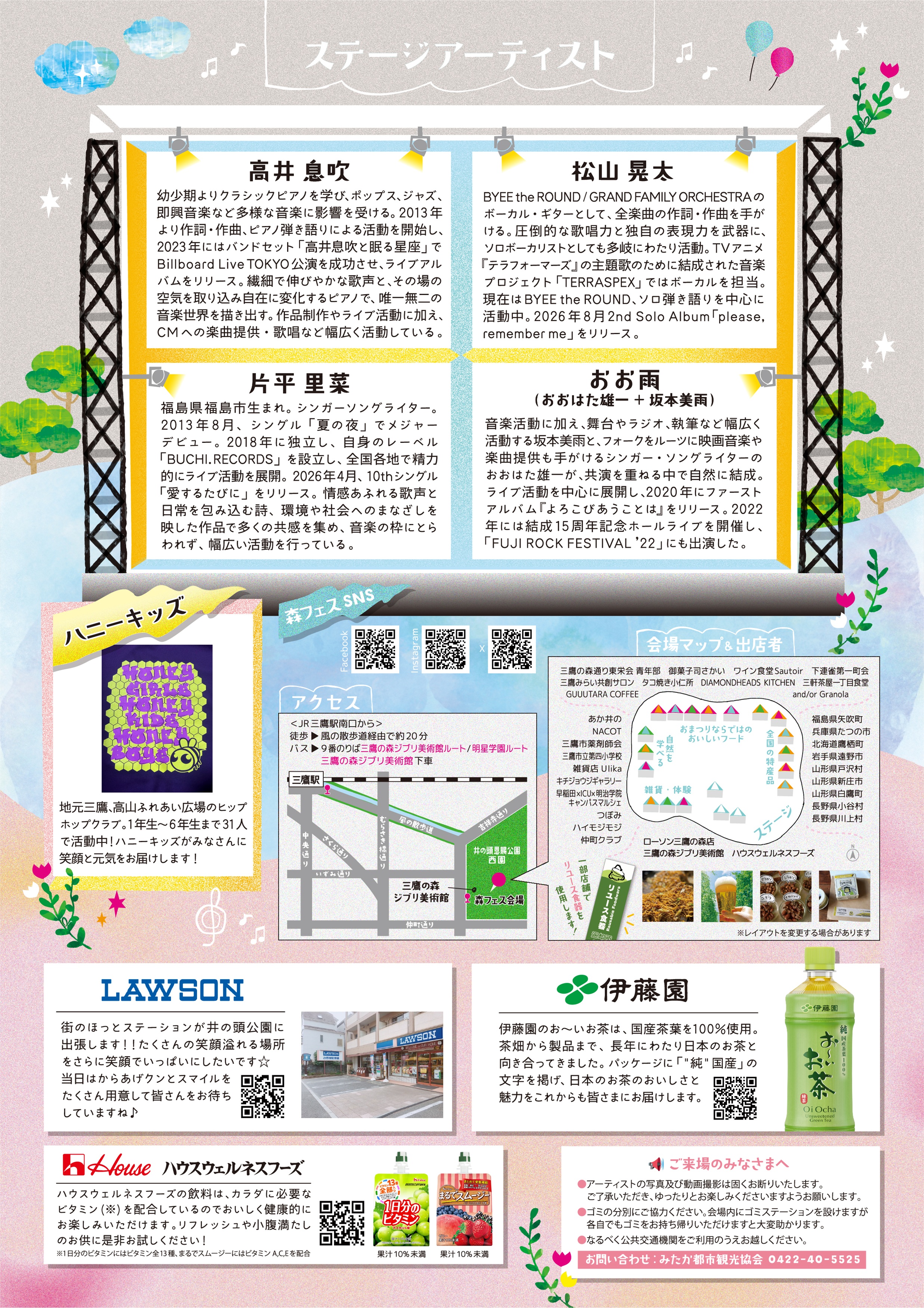三鷹の森フェスティバル2026チラシ裏